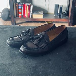 Cole Haan Mens 'Pinch Shawl Bow II' Tassel Loafers Burgundy Sz 12